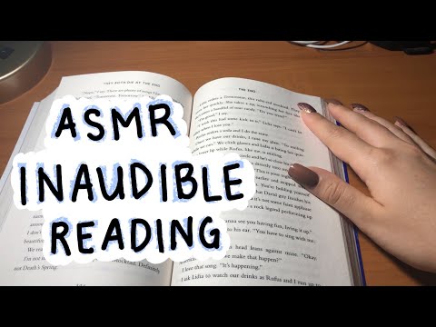 ASMR Inaudible Reading (ear to ear, breathy whispers, page turning)