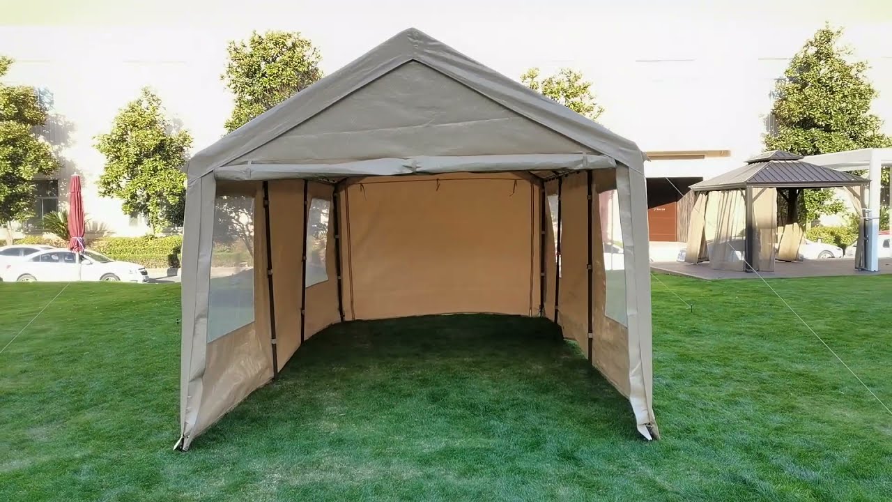 How to put up QOMOTOP Carport, 10x20ft Heavy Duty Carport with