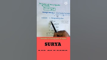 derivation of second equation of motion #youtubeshorts #reels