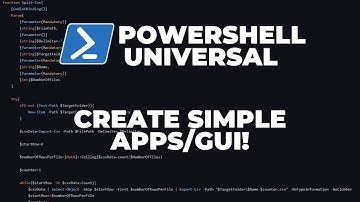 PowerShell Universal - Part 5 : Create simple Apps/GUI!