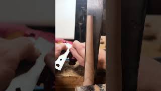 Chair Leg Mortise reamer. Am I doing this right handtools woodworking woodturning veteran