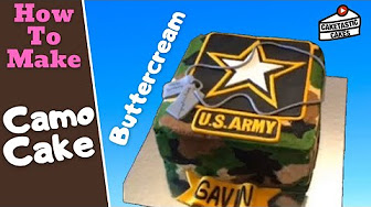 Camouflage Buttercream Cake