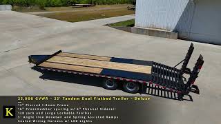 Kaufman 25,000 GVWR Tandem Dual Flatbed Trailer – Complete Fly around
