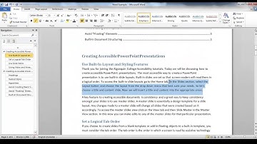 Creating Accessible Word Documents