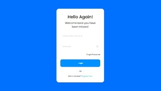 Build Login Form Using HTML CSS & JavaScript | JavaScript Mini Project For Beginners | upCoding