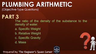 Plumbing Arithmetic (Objective-Type Questions) Part 3 | The Engineer's Space Corner