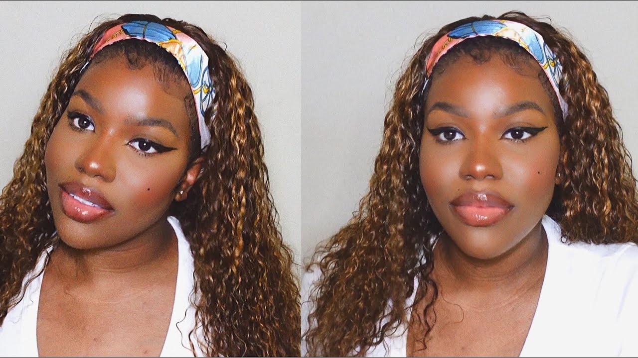 FALL VIBES BLONDE HIGHLIGHTED WATER WAVE HEADBAND WIG FT DIVASIS| Bomb Nia 2021 HD