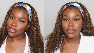Fall Vibes Blonde Highlighted Water Wave Headband Wig Ft Divasis Bomb Nia 2021 Hd