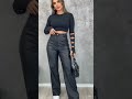 Calça Feminina Couro Fake Wide Leg Cintura Alta #CalcaWideLeg.