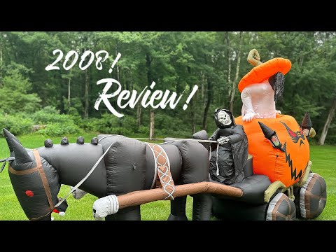 Gemmy 2008 14FT Halloween Airblown Inflatable Carriage With Rising Girl Review