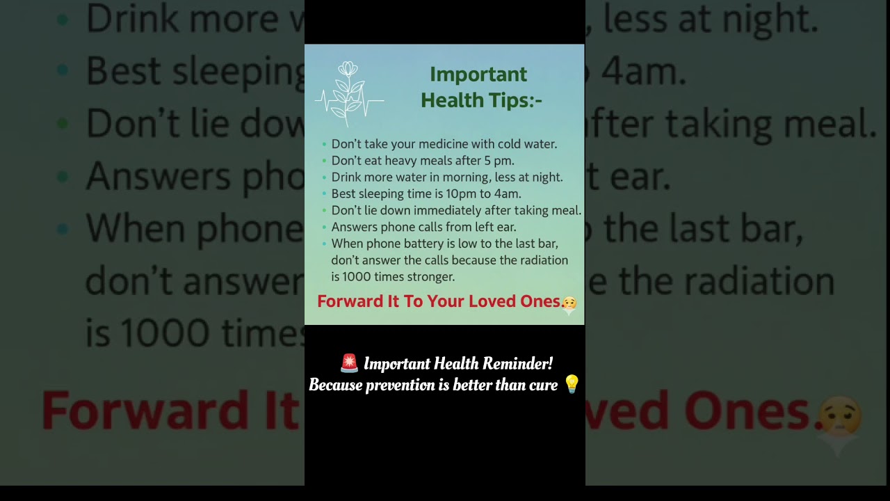 🚨 Important Health Reminder 