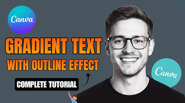 Create Amazing Gradient Text with Outline Effect in Canva | Canva Typography Trick