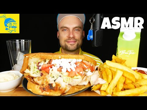 ASMR 私はトルコ料理を食べます：ドネルケバブサンドイッチ ??（日本語字幕、ムクバン）-GFASMR