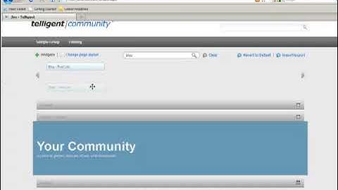 Telligent Community 5.0: Intro to widgets