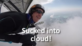 HANGGLIDING - SUCKED INTO A CLOUD! AMAZING LANDING... AGER TOUR PART 2