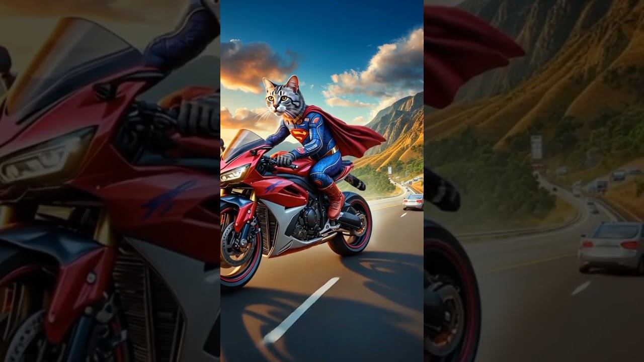 Cat 😺🐈 Bike 🏍️ 