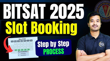 BITSAT 2025 Slot Booking 🔥How to book Slot for BITSAT 2025 exam 1st attempt | BITS Pilani