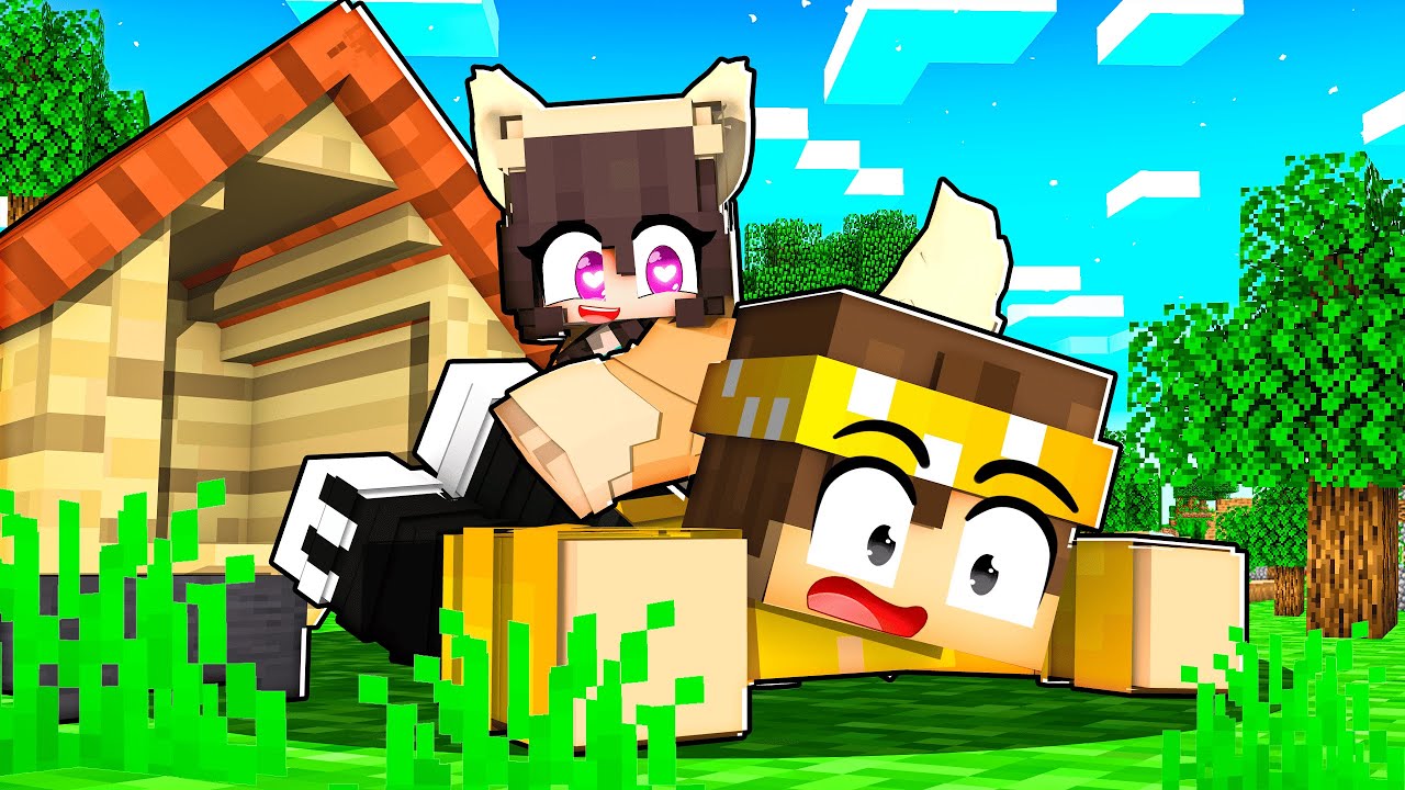 SOU O CRUSH da GAROTA CACHORRO no Minecraft