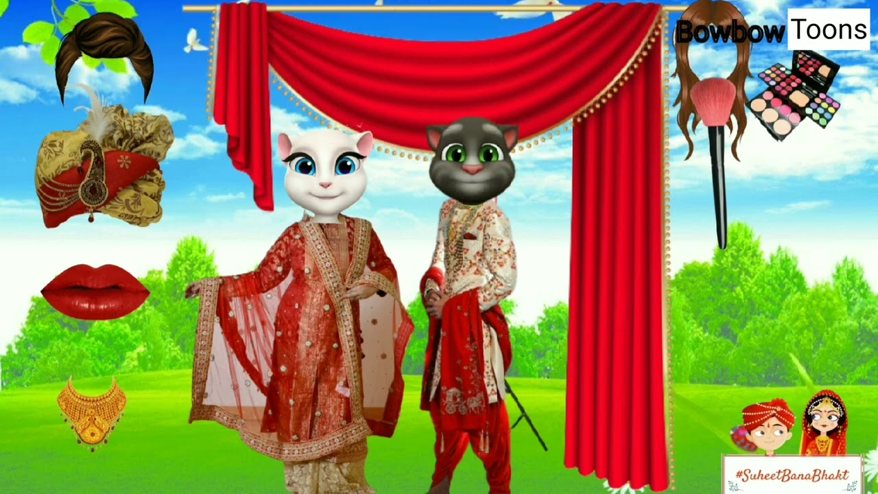 Cat Wedding Makeup| Groom Bride Makeup| Funny makeup, lips, set, hair 