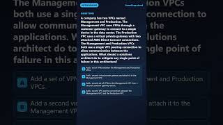 A company has two VPCs named Management and Production | AWS SAA-C03 #Shorts