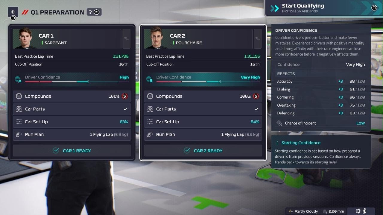 F1 Manager 2024 Sauber season 2 round 16 Britain