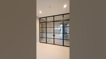 Glass Partition Installation process #music #timelapse #glasspartitioning #glassdivider