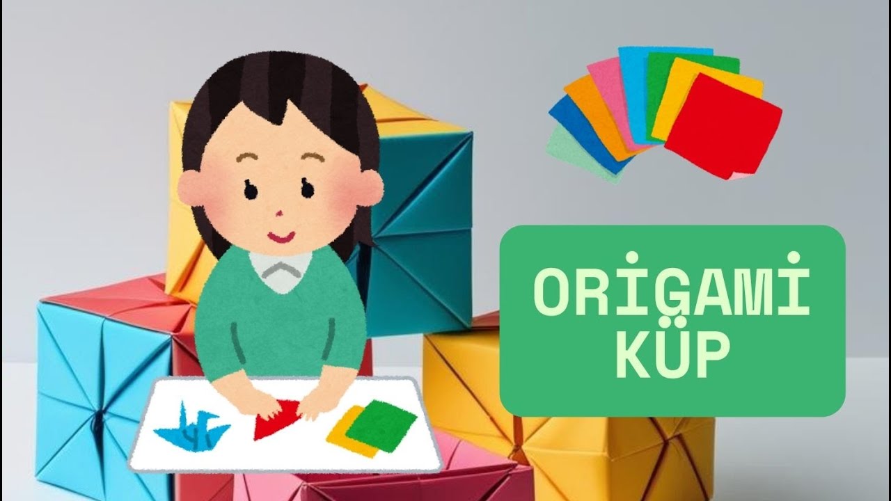 Origami KÜP Yapımı | Matematik Dersinde Kullanılabilecek 3D Geometrik Şekil Katlama #origami #3d