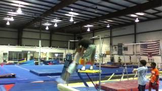 Double-back on High bar from swings