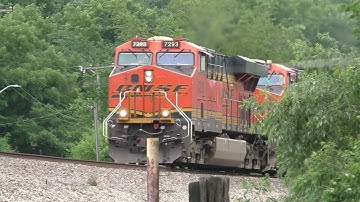 BNSF Trains in Lenexa, KS - 2 subdivisions!