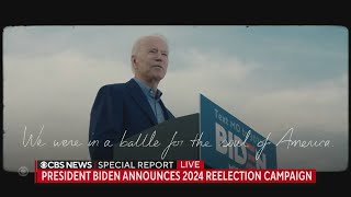 President Biden announces run for reelection