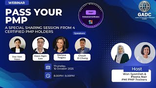 Webinar Pass your PMP (Study Hacks from 4 Certified PMP Professionals)