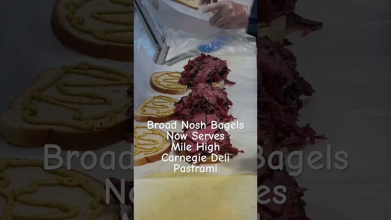 Broad Nosh Bagels Serves Carnegie Deli Pastrami #Shorts Broad Nosh Bagel Deli Catering NYC