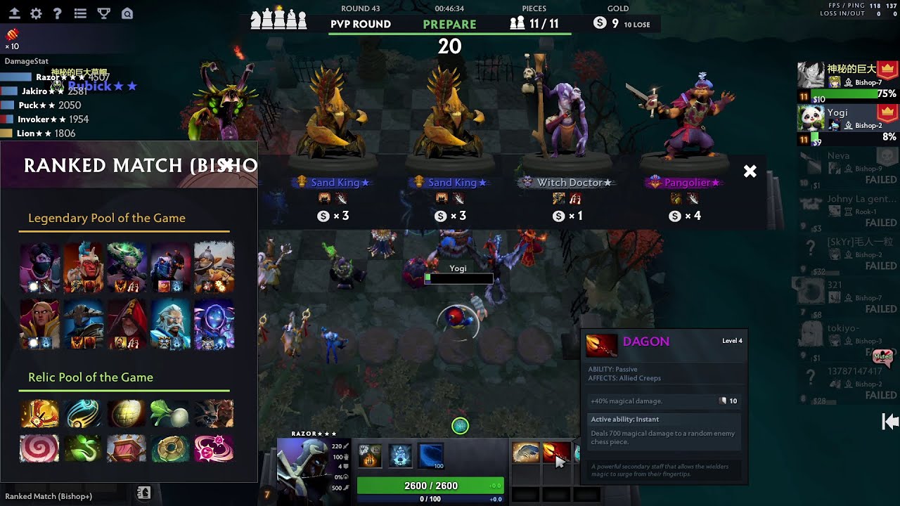 Dota 2 Auto Chess | This Carry Took Over the Game… Was It Too Much?