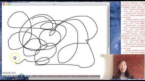 Python Programming: Tkinter Black Pen Drawing