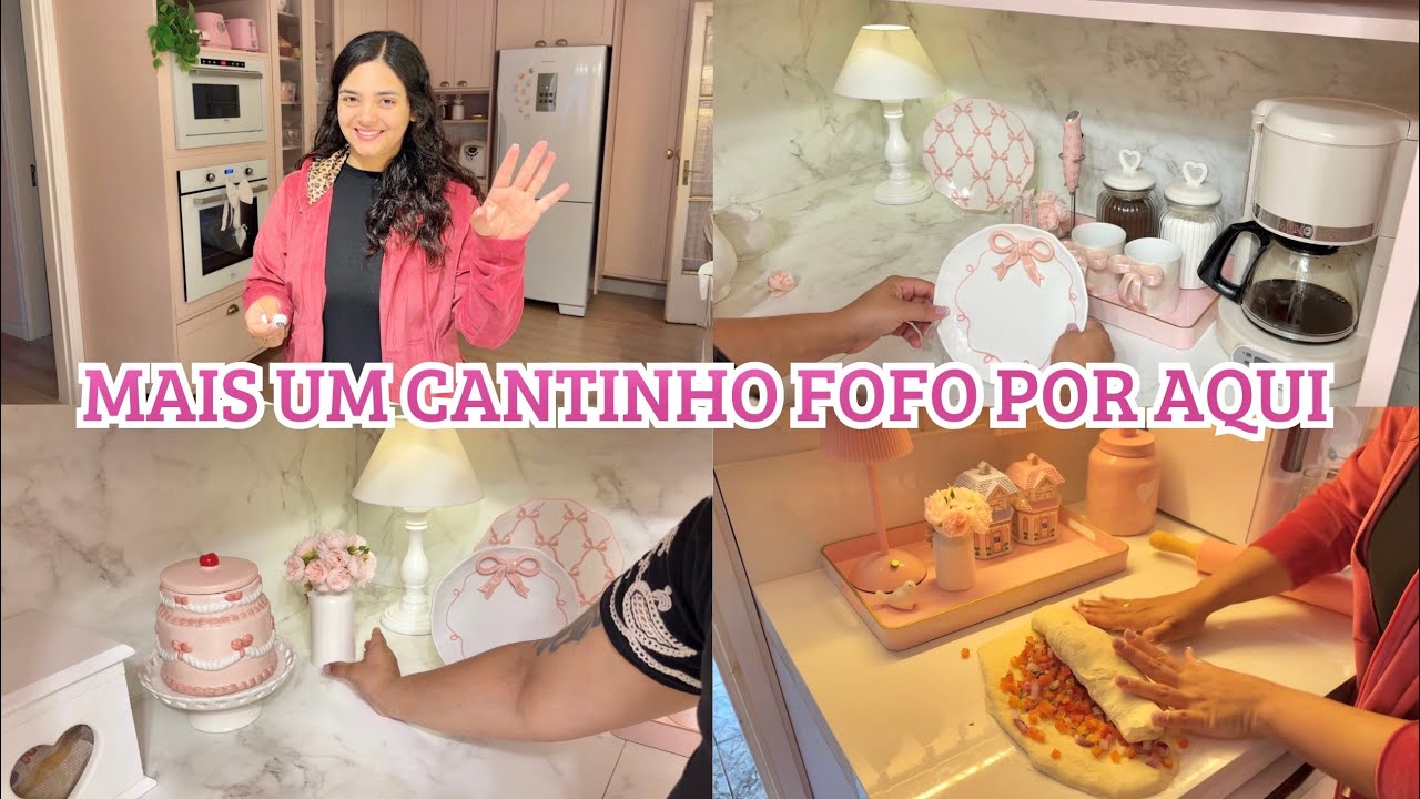 DECOREI MAIS UM CANTINHO DA COZINHA! TESTEI FAZER UM PÃO RECHEADO, OLHA COMO FICOU 😱 - Bianca Targa 