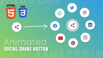 Circular Social Share Button Animation with | HTML CSS