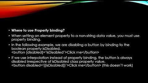 Difference Between String Interpolation & Property Binding [UR] Module 1 Lecture 17 ZE - 220
