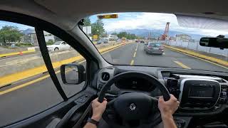 Le Mûrier | road D1091. Driving Renault Trafic. Cockpit POV. Summer. Alps. France