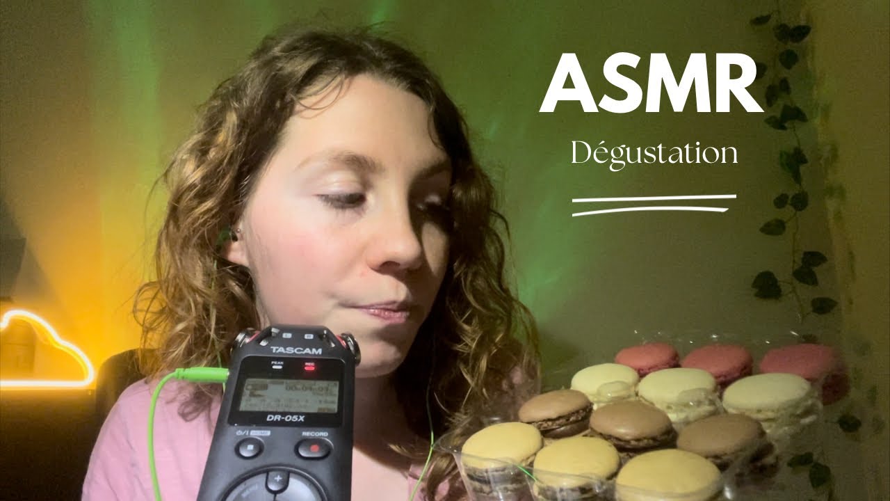 ASMR ✨ Dégustation de macarons (eating sounds, bruit de bouche)