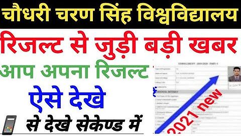 Ccsu BA Bcom फाईनल ईयर रिजल्ट प्रकाशित 2021 how to check Ccsu final year result Ccsu BA BSc resuslt