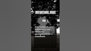 Setbacks as Springboards | Inspirational Minute #shorts