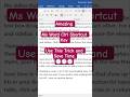 Ms Word Shortcut Key #ctrl #shortcut #microsoft #msword