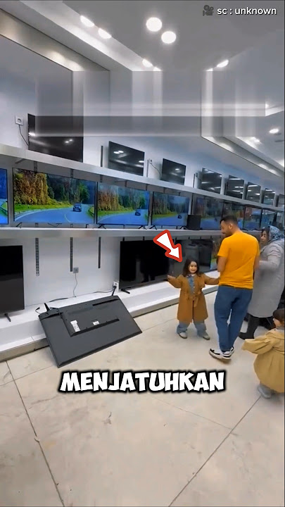 Menjatuhkan TV LCD di Toko Elektronik ‼️📺😱🗿 #shorts #shortvideo #amarullahbillah