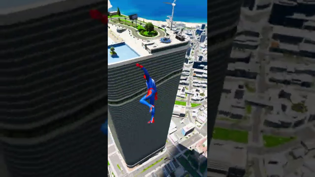 GTA V SPIDERMAN RAGDOLLS | GTA 5 EPIC FUNNY MOMENTS with jumping moon ( Euphoria Moments )