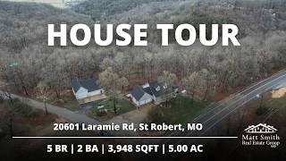 Luxury Home with Koi Pond, Shop & Trails | St Robert Missouri