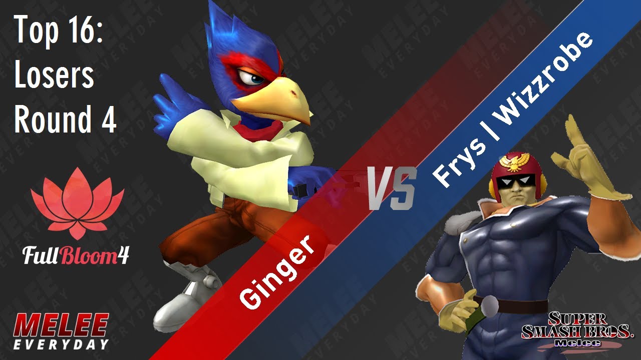 Full Bloom 4 - Ginger (Falco) vs. Frys | Wizzrobe (Captain Falcon) - SSBM - Top 16 - Losers Round 4