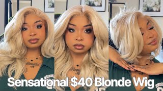$40 SHAKE-N-GO BOMBSHELL BLONDE WIG | AFFORDABLE HAIRSTYLES | STEP BY STEP INSTALL 