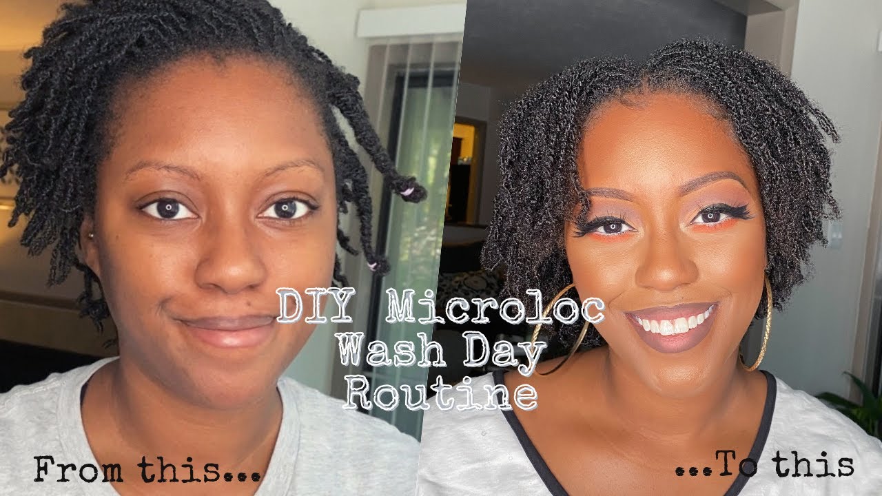 3 Month Microloc Simple Wash Day Routine | Braiding & Banding