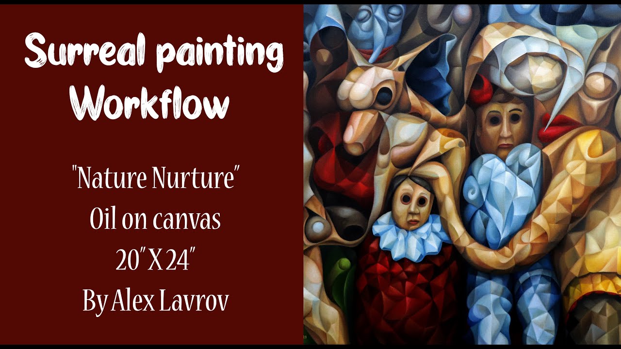 Nature Nurture 2023 Surrealism. Symbolism. Expressionism. Creative process. Workflow. Oil on canvas)