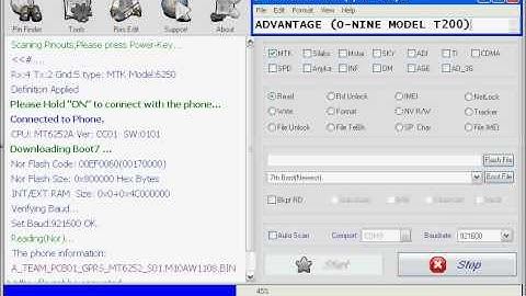 mtk o-nine read ok with scorpion box by advantage